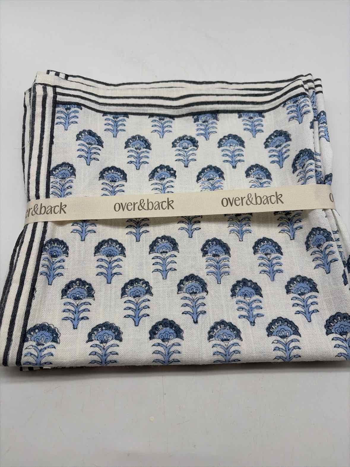 Set Of 4 Over And Back Blue Napkins | True Fashionistas.
