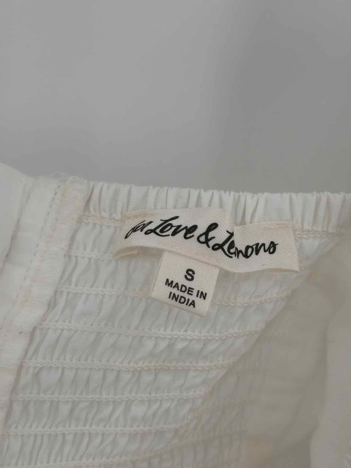 Pre-Owned For Love & Lemons White Size Small Short Short Sleeve Dress | True Fashionistas.