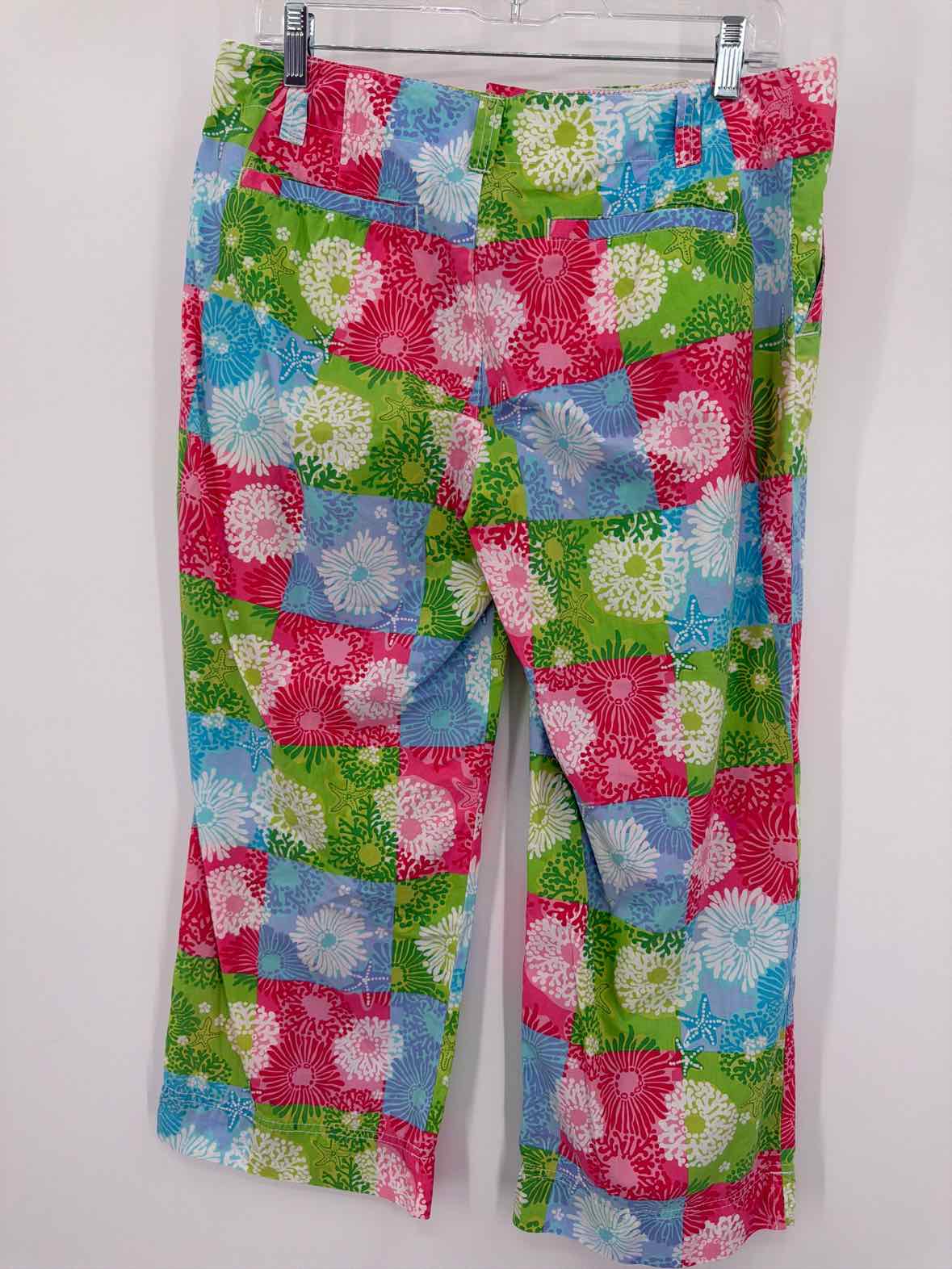 Pre-Owned Lilly Pulitzer Blue Size 6 Vintage Printed Pants | True Fashionistas.
