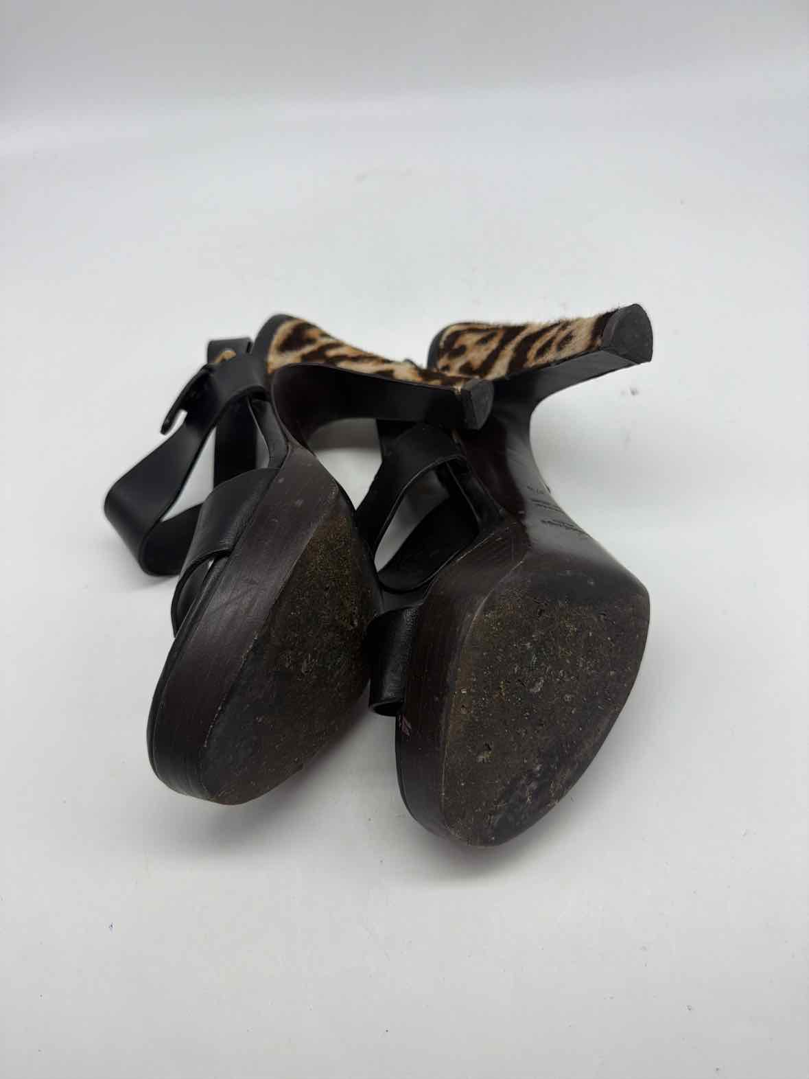 Pre-Owned Yves Saint Laurent Black Size 37.5 Strappy Heels | True Fashionistas.