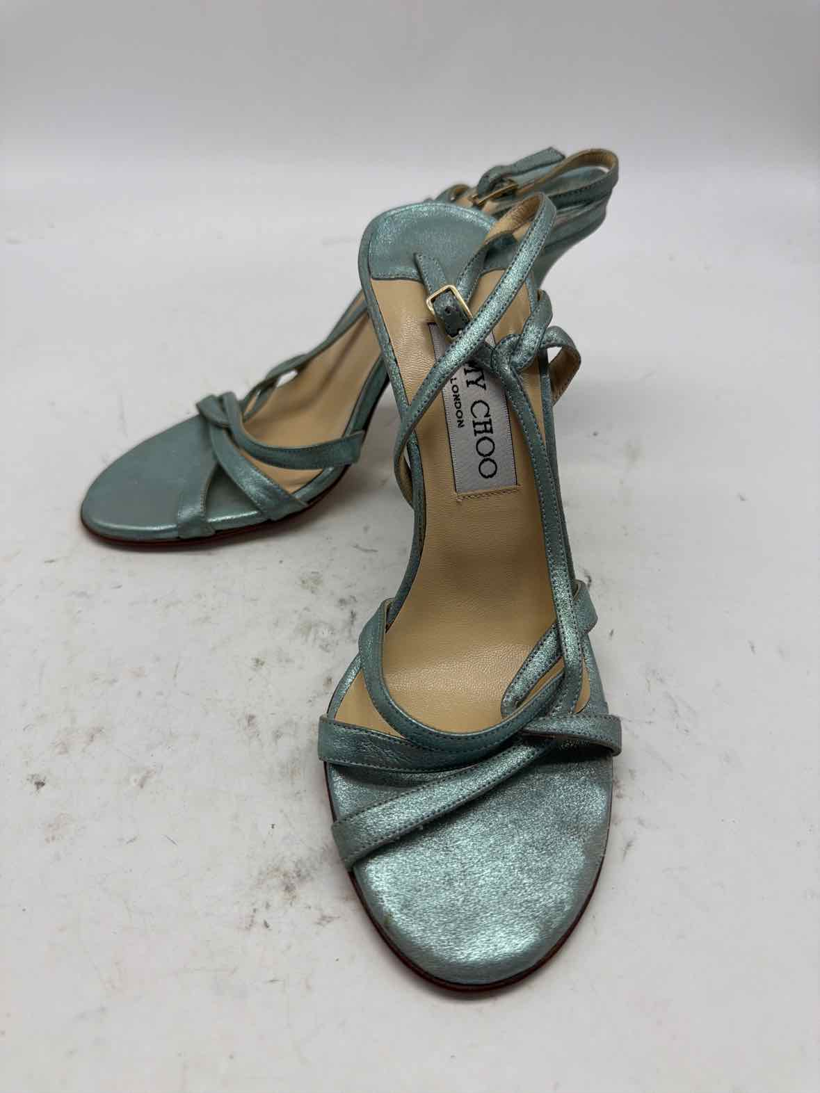 Pre-Owned Jimmy Choo Blue Size 5.5 Sapphire Heels | True Fashionistas.