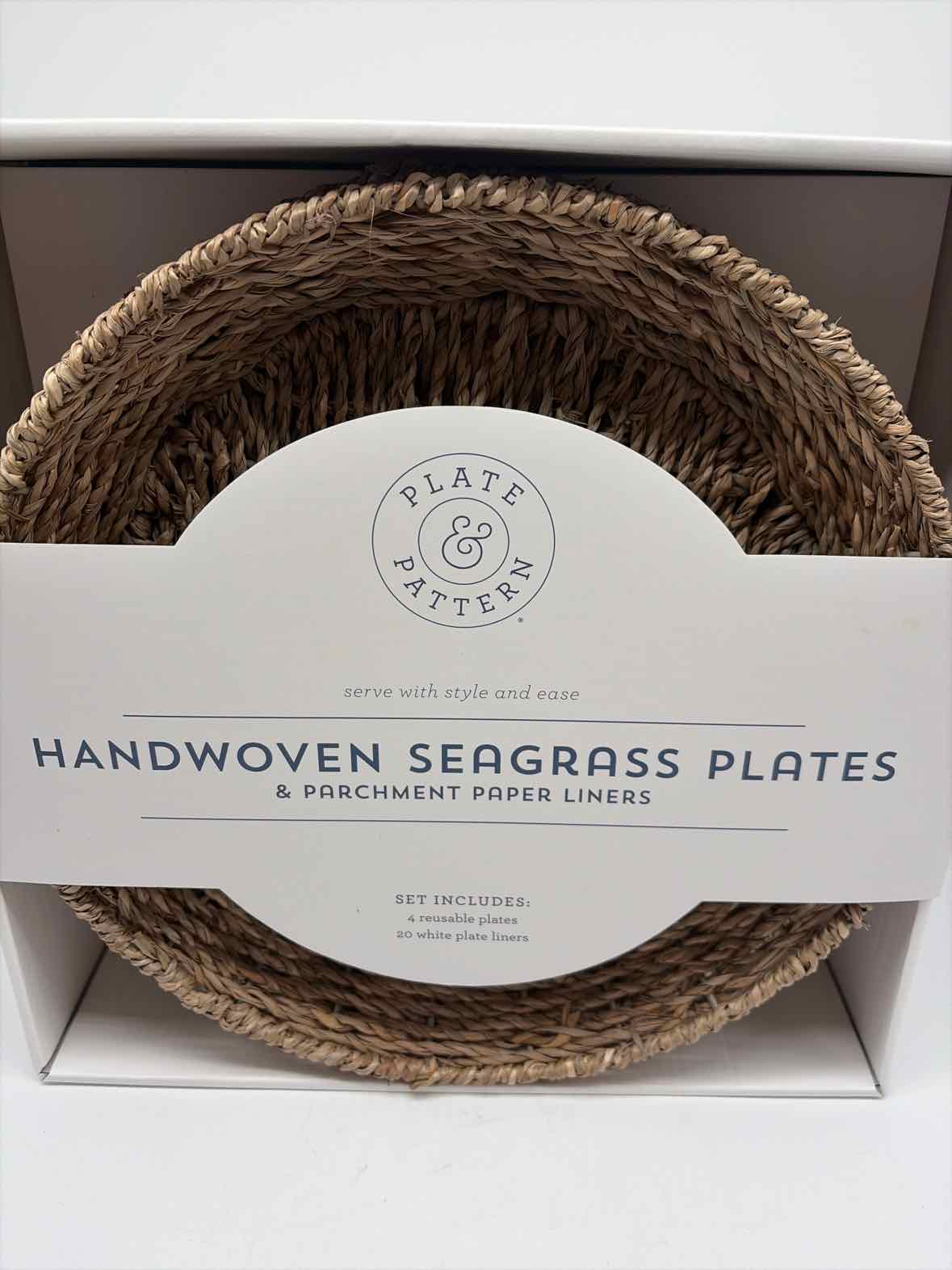 Plate & Pattern Tan Raffia Plates Set of 4 | True Fashionistas.