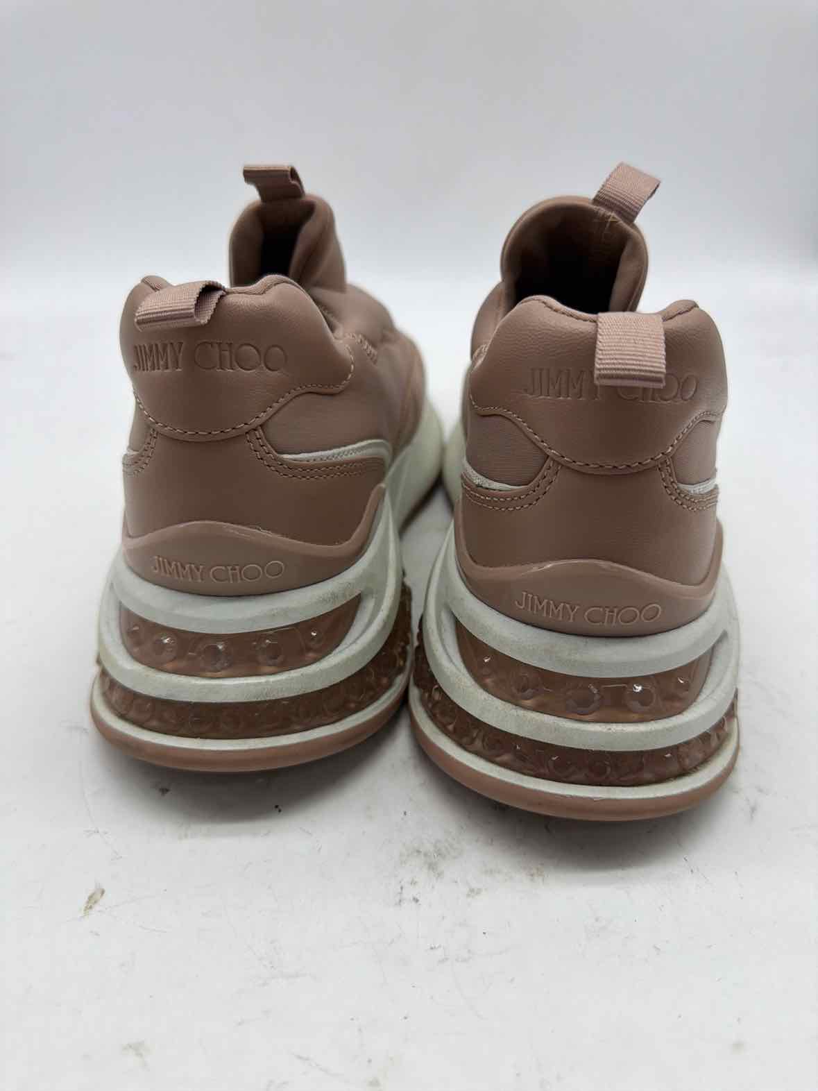 Pre-Owned Jimmy Choo Pink Size 6.5 Fashion Sneaker Athletic Shoes | True Fashionistas.
