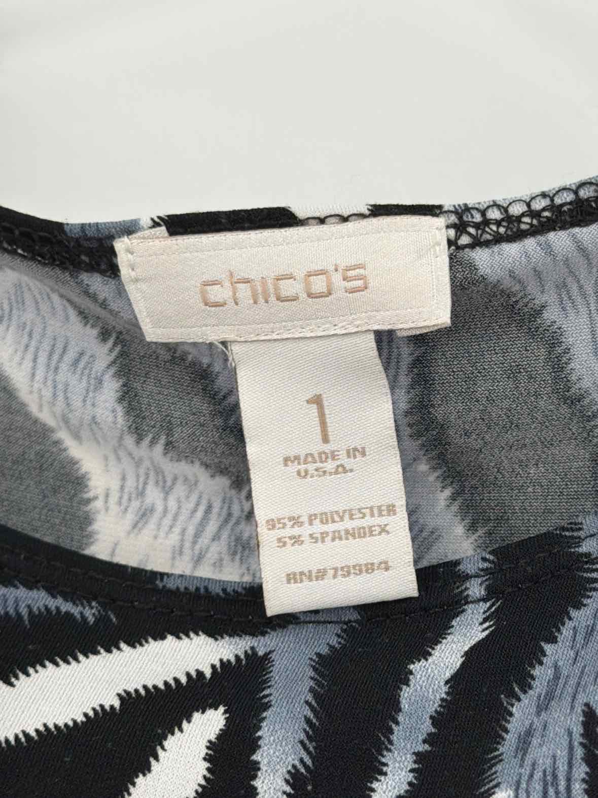 Pre-Owned Chico's Black Size 1/Medium Blouse | True Fashionistas.