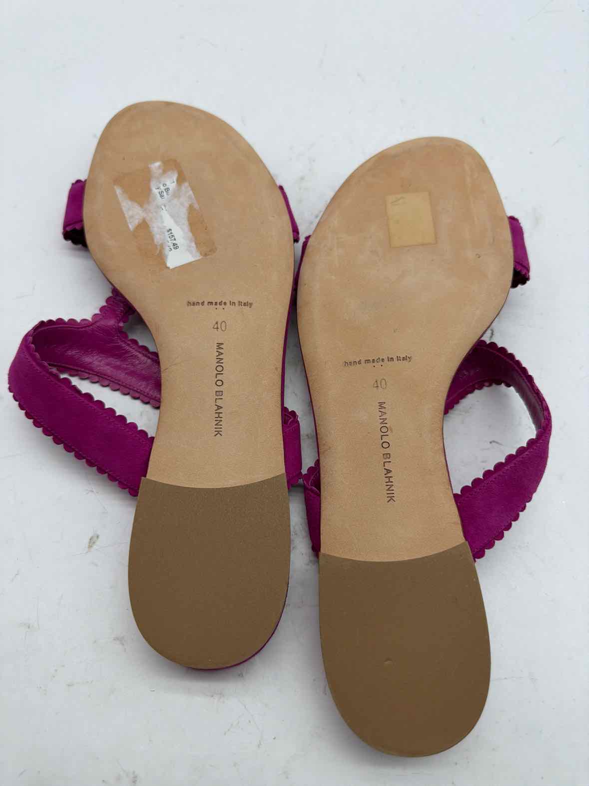Pre-Owned Manolo Blahnik Pink Size 10 Mule Sandals | True Fashionistas.