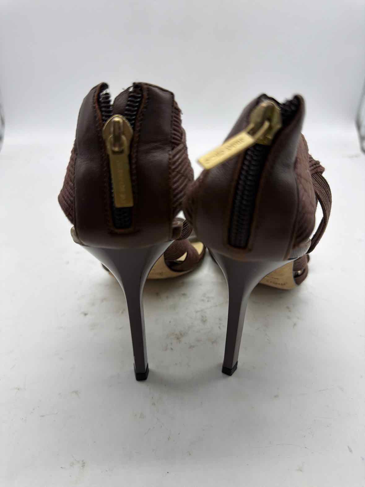 Pre-Owned Jimmy Choo Brown Size 9 Strappy Heels | True Fashionistas.