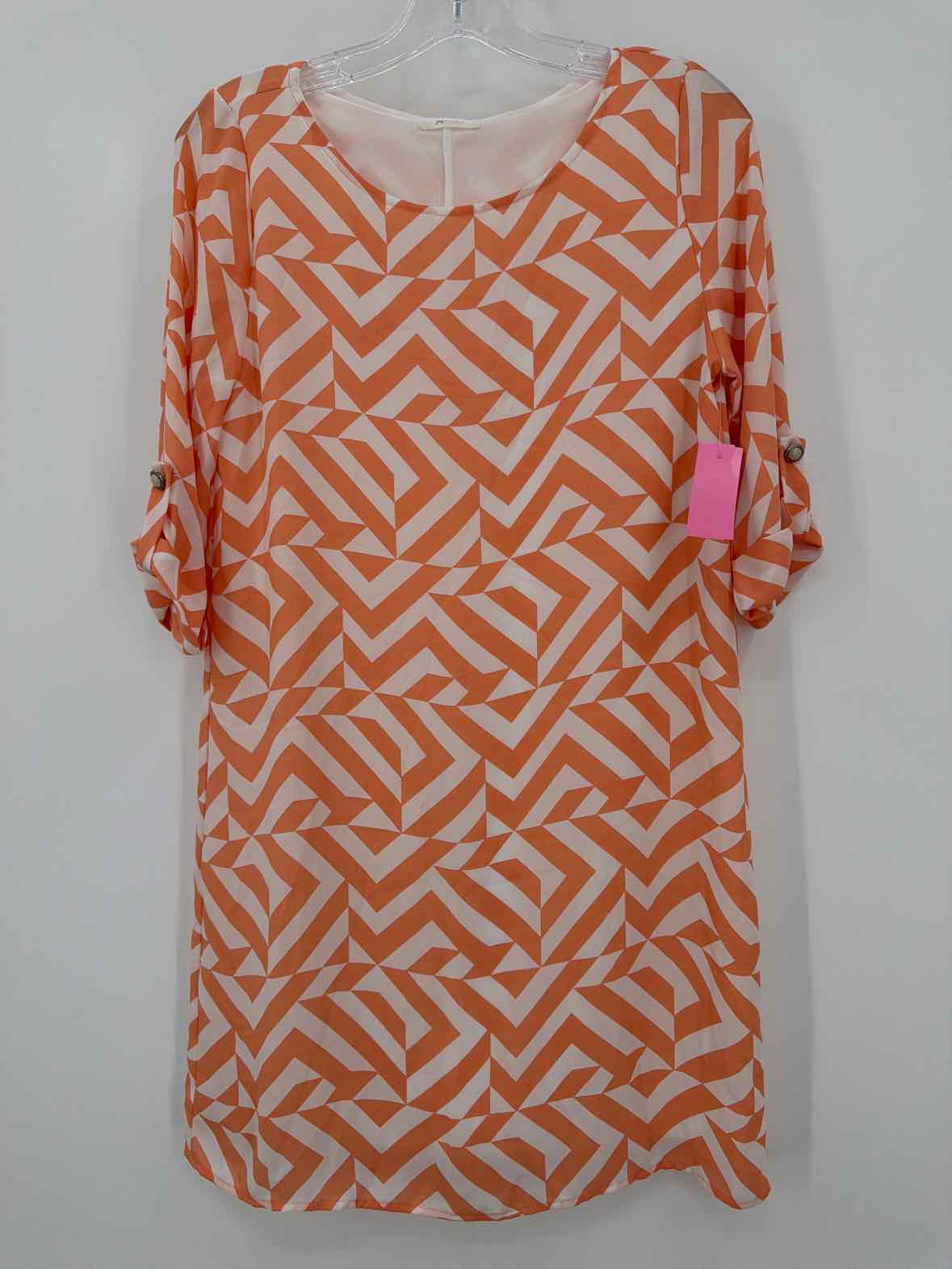 Pre-Owned Everly Orange Size Small Short Long Sleeve Dress | True Fashionistas.