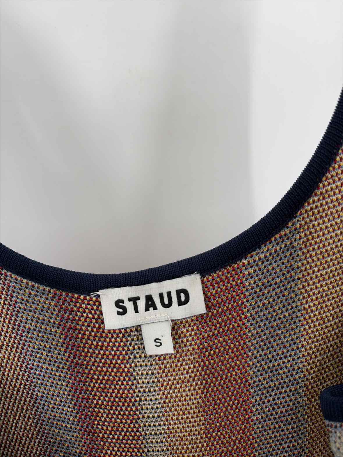 Pre-Owned Staud Navy Size Small Midi Sleeveless Dress | True Fashionistas.