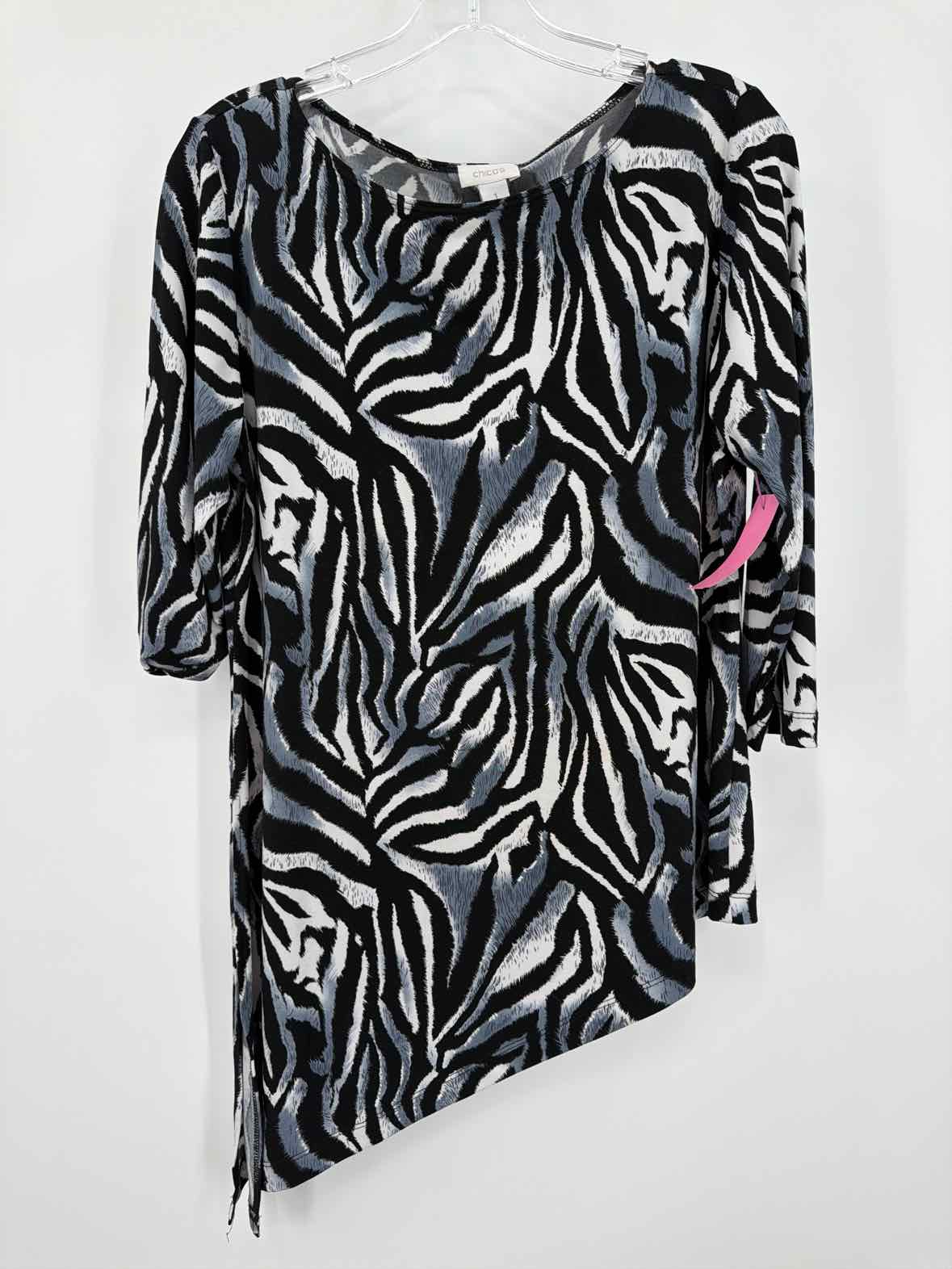 Pre-Owned Chico's Black Size 1/Medium Blouse | True Fashionistas.
