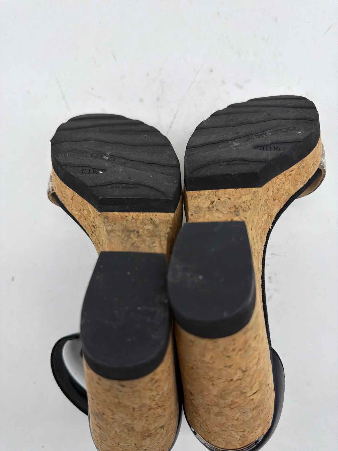 Pre-Owned Jimmy Choo Black Size 10.5 Wedge Heels | True Fashionistas.