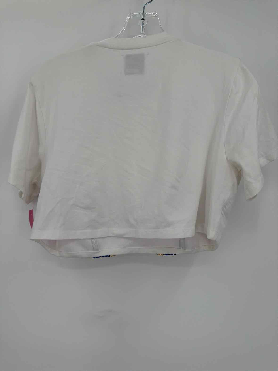 Pre-Owned Hayley Menzies White Size XL Cropped T-shirt | True Fashionistas.