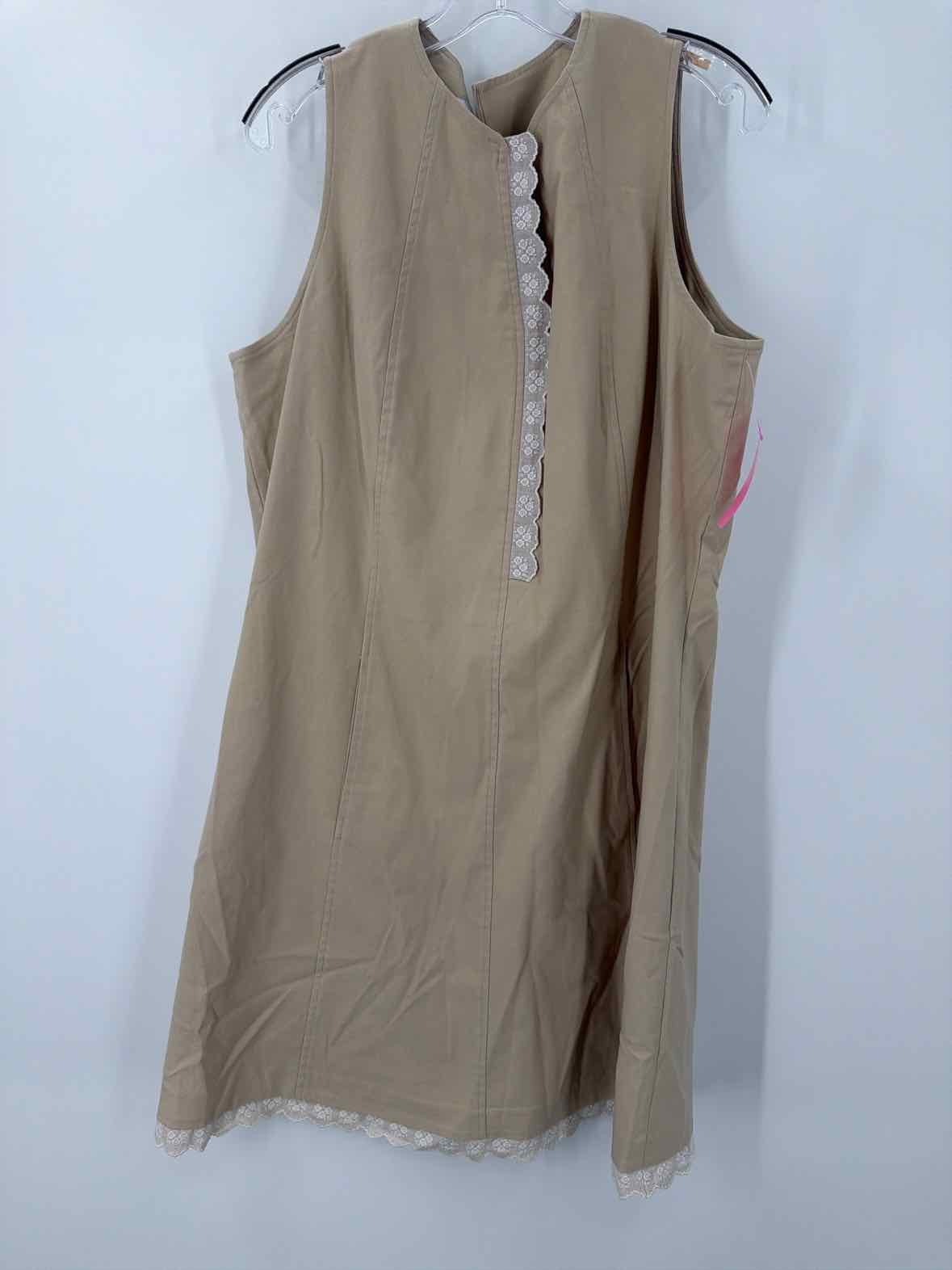 Pre-Owned Sara Campbell Tan Size XL Short Sleeveless Dress | True Fashionistas.