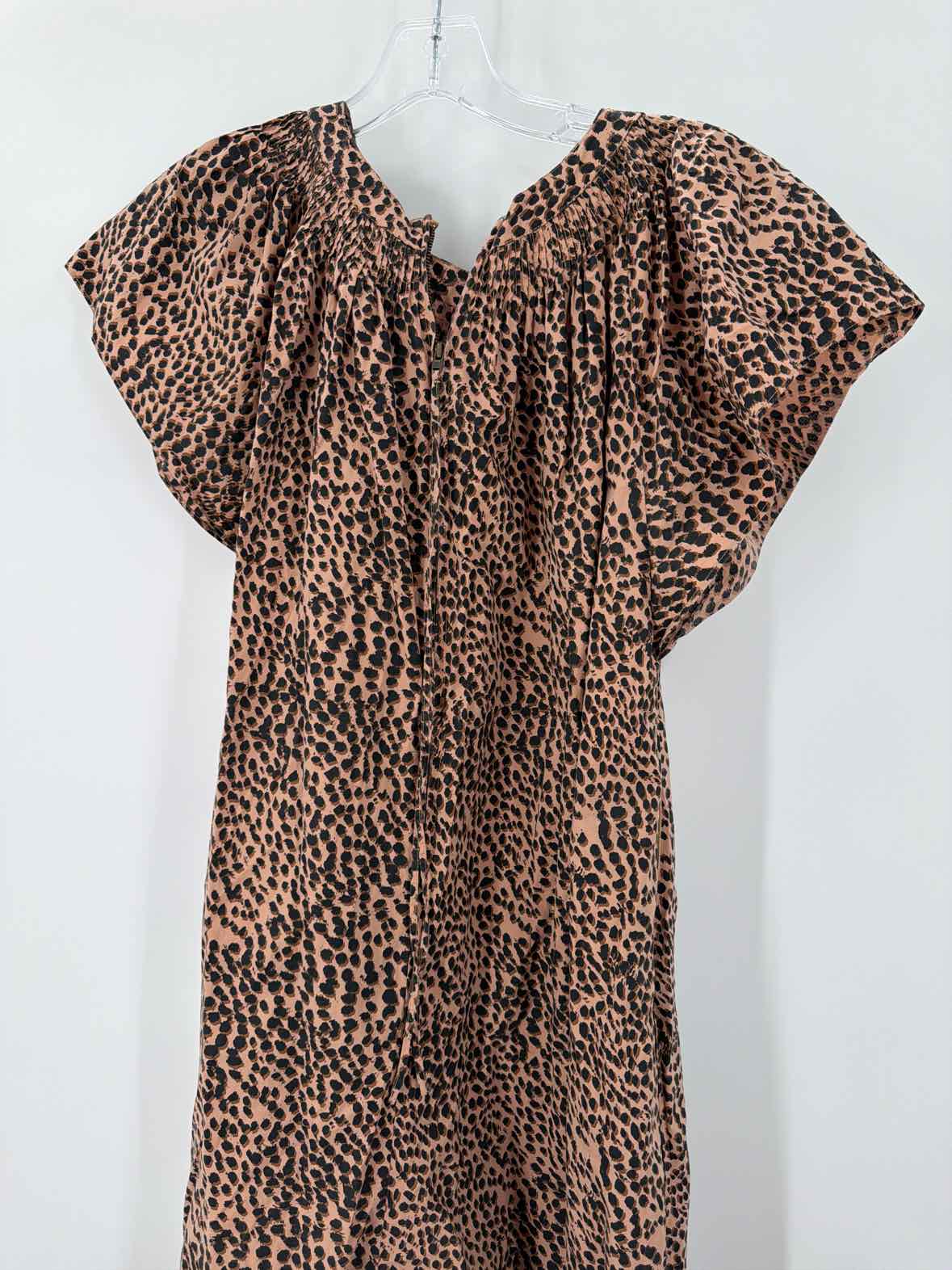 Pre-Owned Ulla Johnson Brown Size 8 Leopard Short Sleeve Jumpsuit | True Fashionistas.