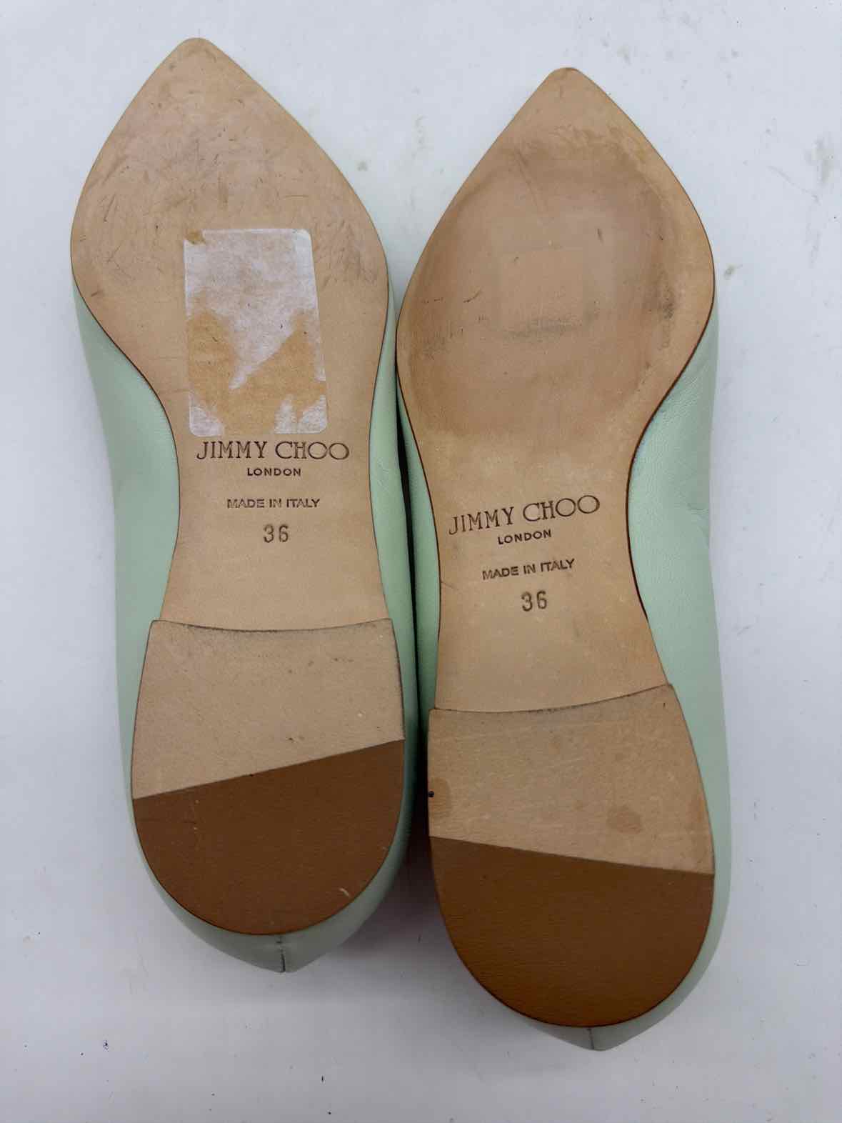 Pre-Owned Jimmy Choo Blue Size 36 Slip On Flats | True Fashionistas.