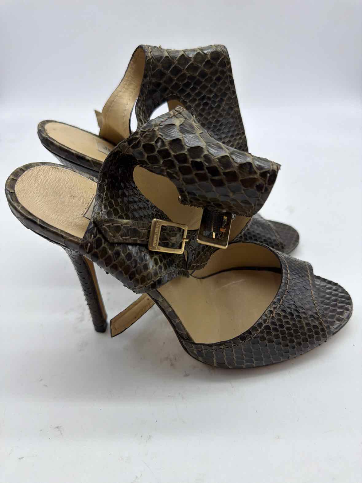Pre-Owned Jimmy Choo Brown Size 7 Strappy Heels | True Fashionistas.