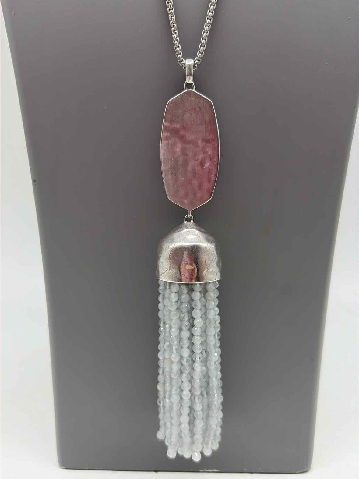 Kendra Scott Silver Tassel Pendant Necklace | True Fashionistas.