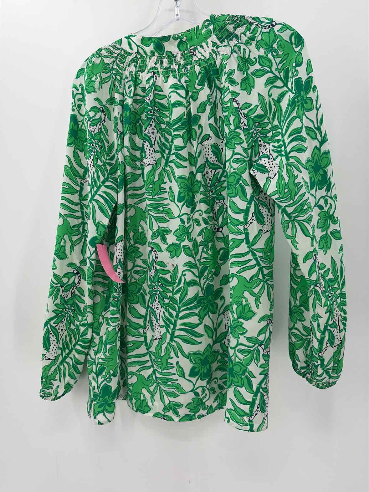 Pre-Owned Lilly Pulitzer Green Size Medium Long Sleeve Blouse | True Fashionistas.