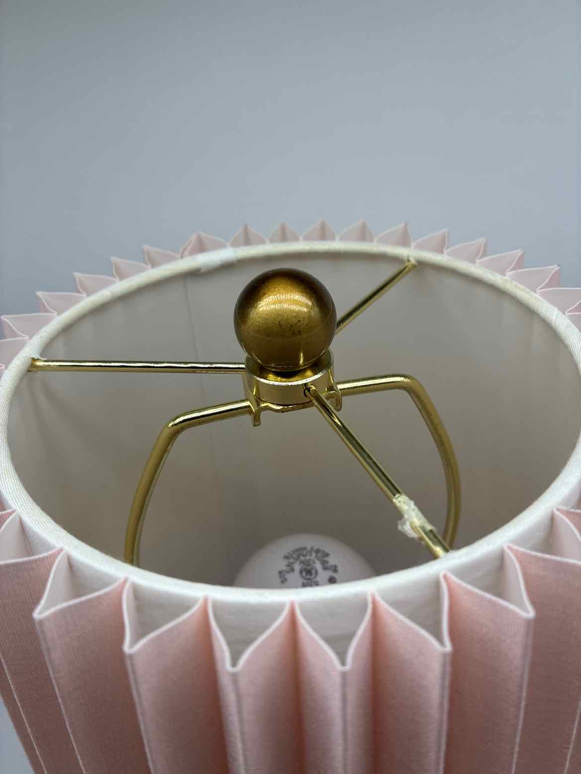 Pink Shade White Base Ceramic Lamp | True Fashionistas.