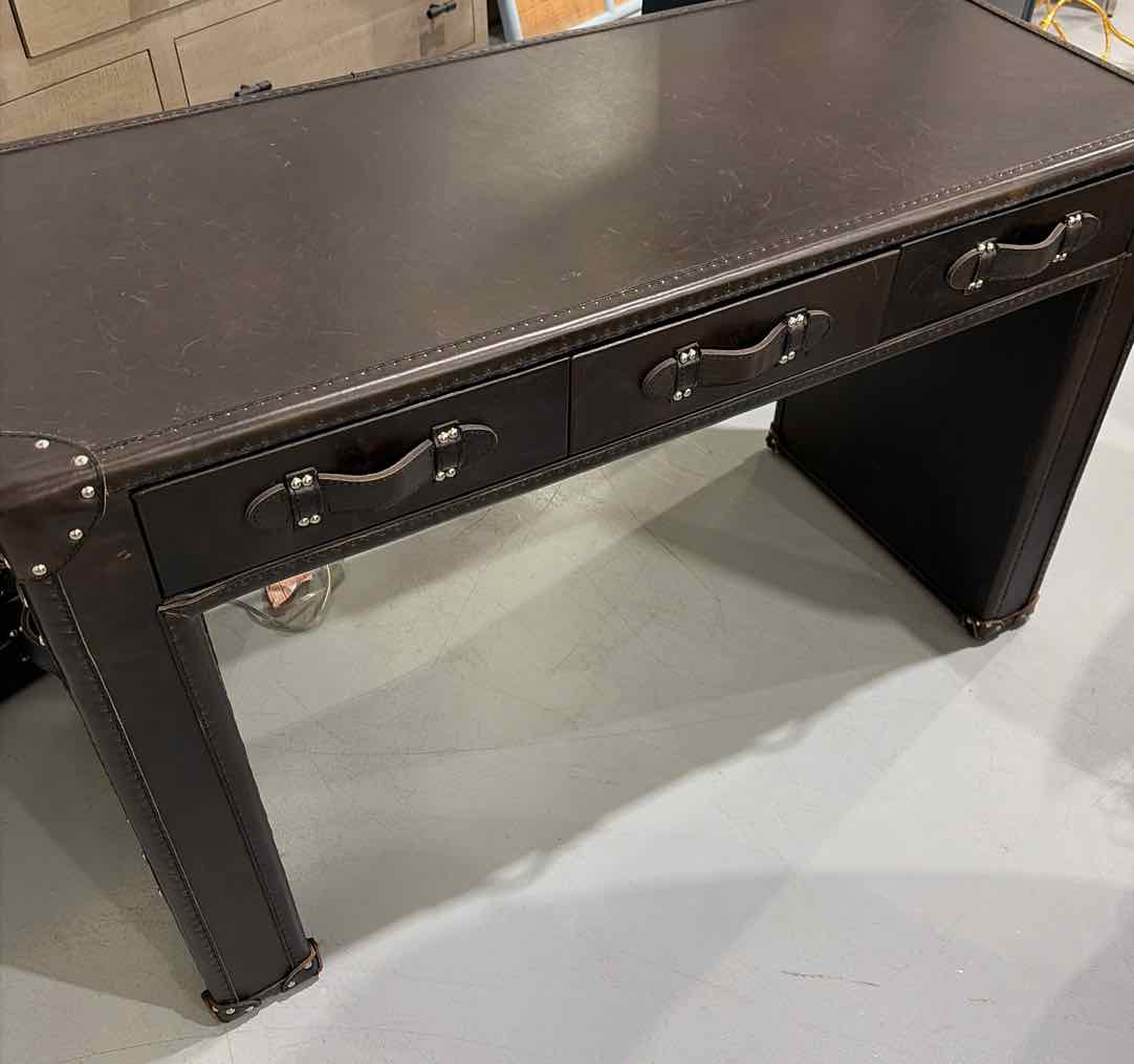 Leather Office Desk With Buckles | True Fashionistas.