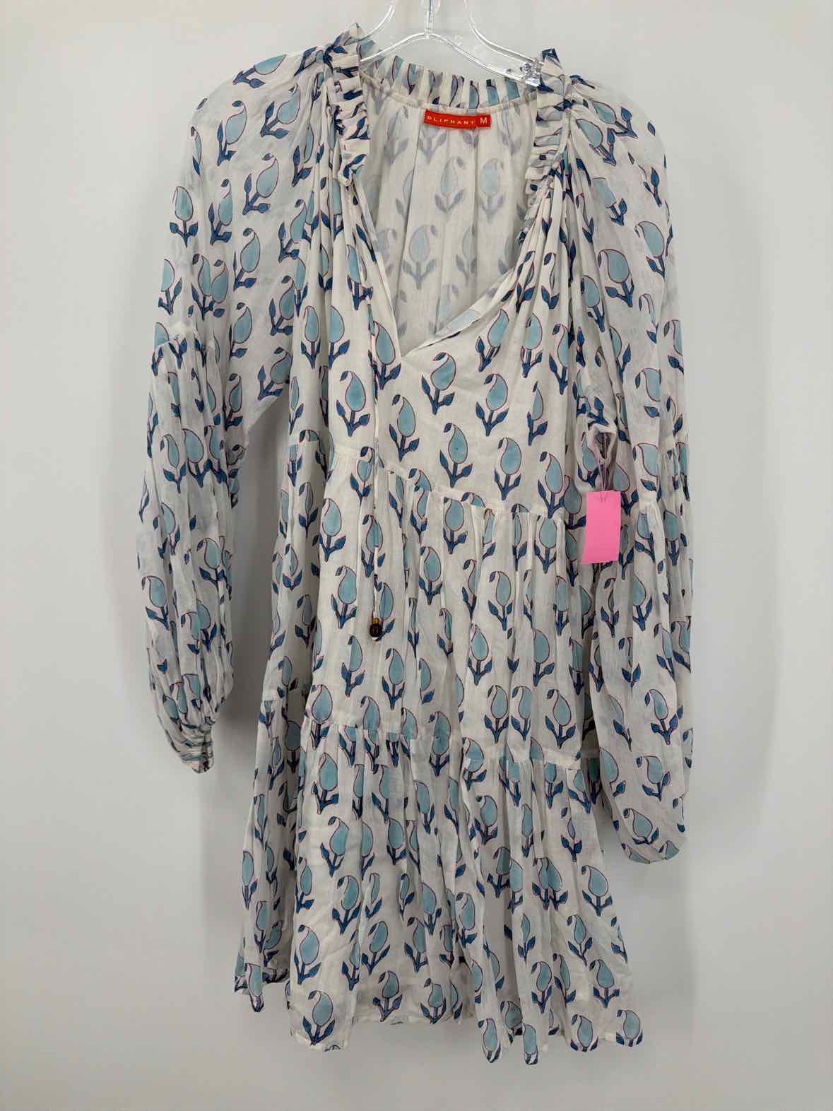 Pre-Owned Oliphant White Size Medium Short Long Sleeve Dress | True Fashionistas.
