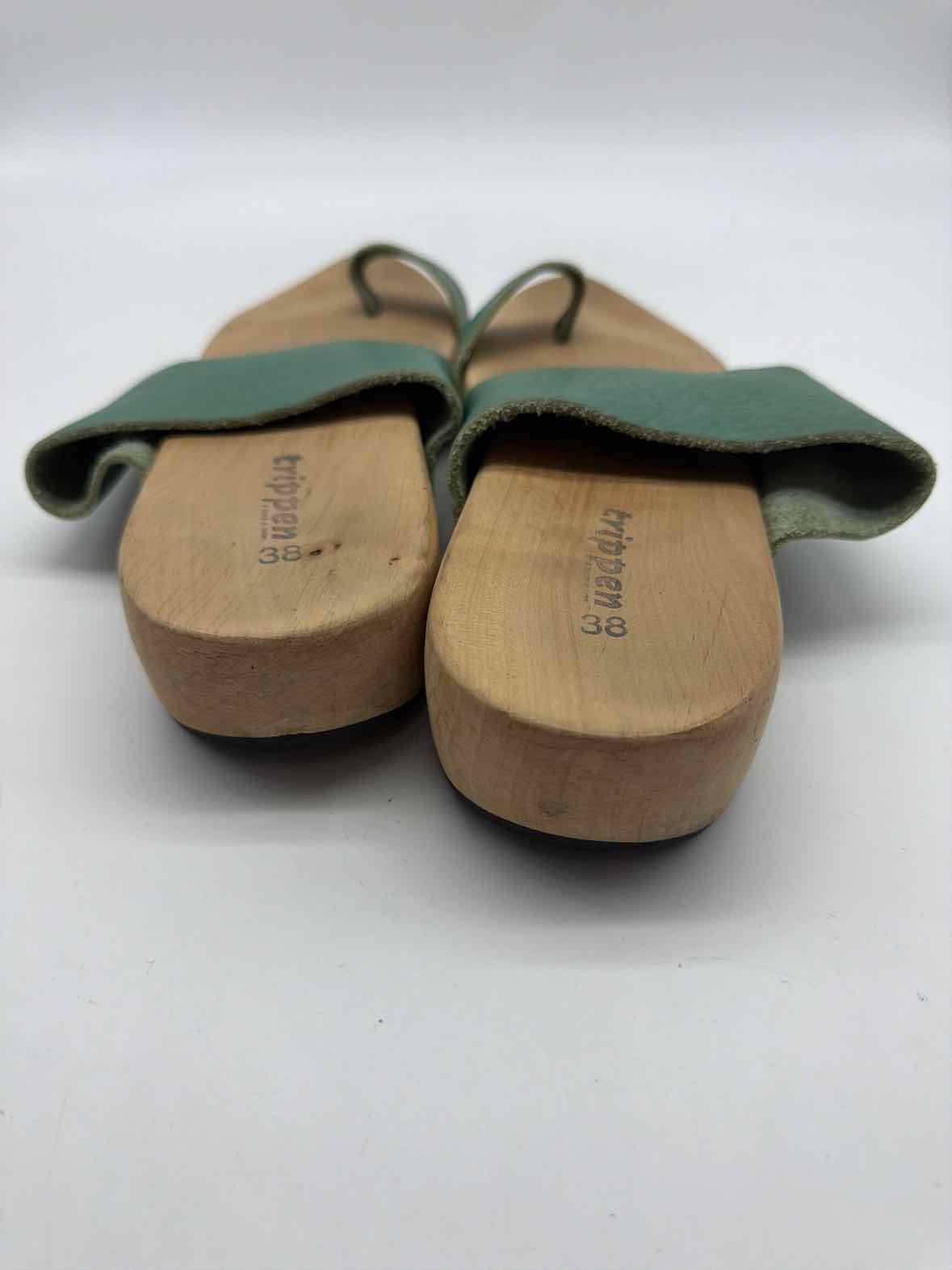 Pre-Owned Trippen Green Size 38 Wood Sandals | True Fashionistas.