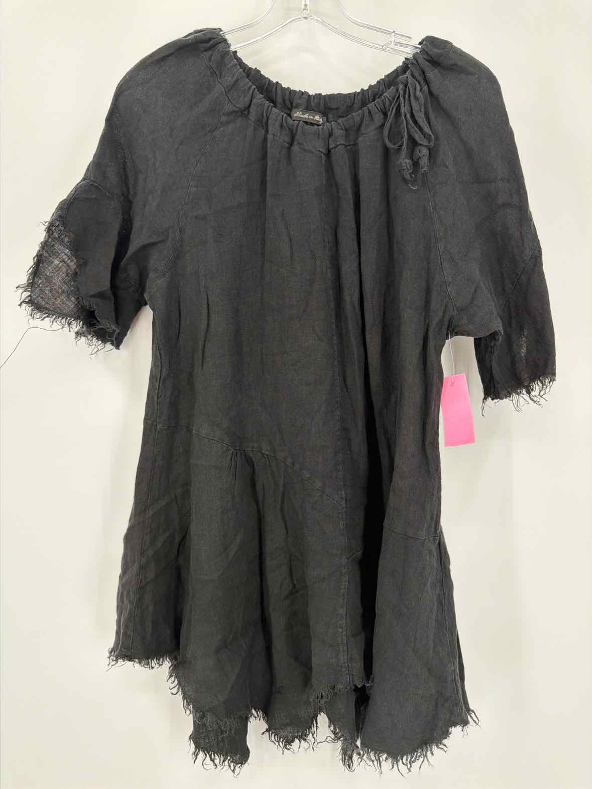 Pre-Owned Made In Italy Black Size S/M Short Short Sleeve Dress | True Fashionistas.