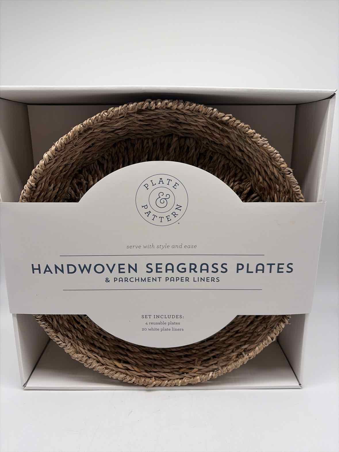 Plate & Pattern Tan Raffia Plates Set of 4 | True Fashionistas.