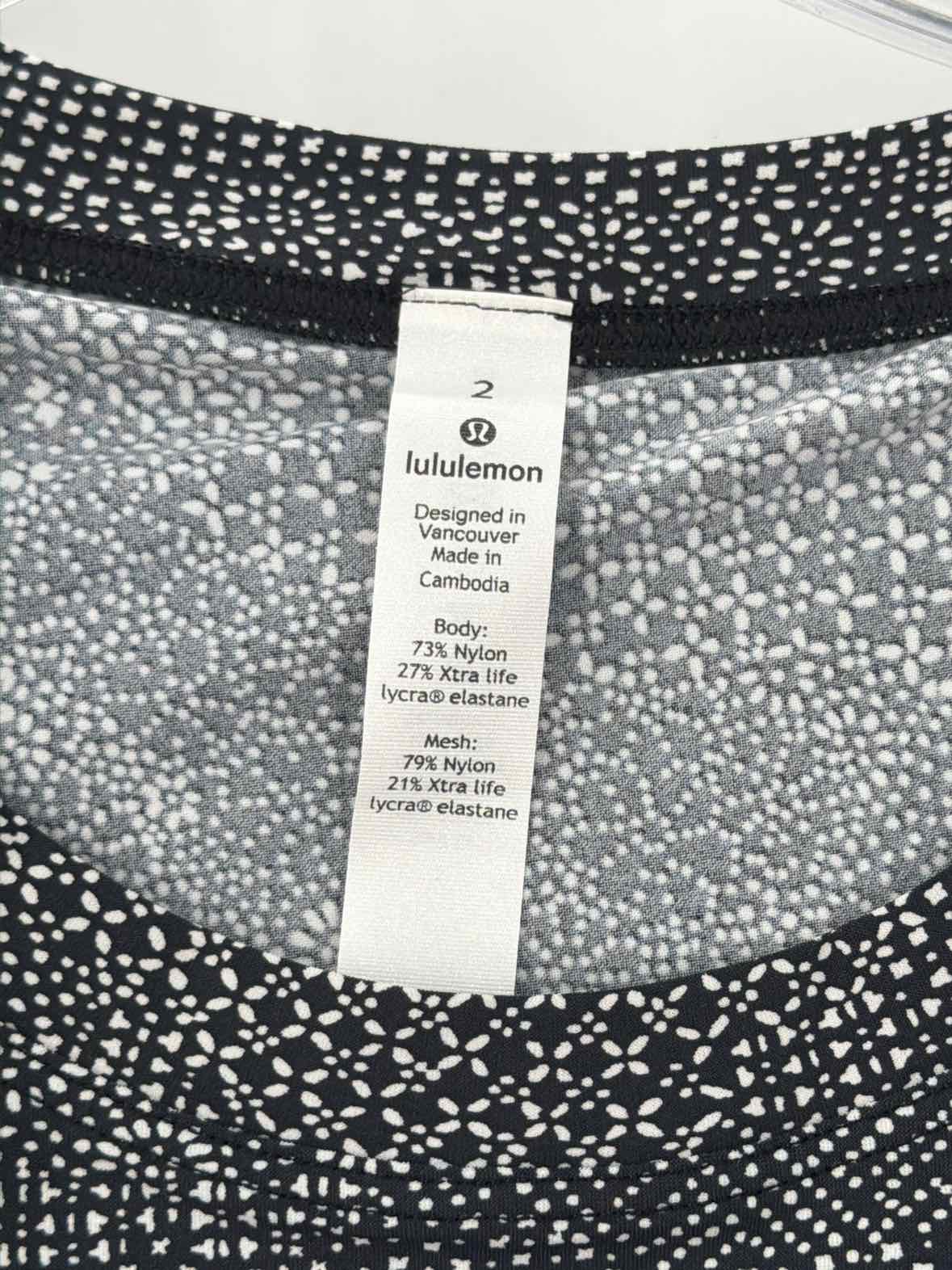Pre-Owned Lululemon Black Size 2 Athletic Short Sleeve | True Fashionistas.