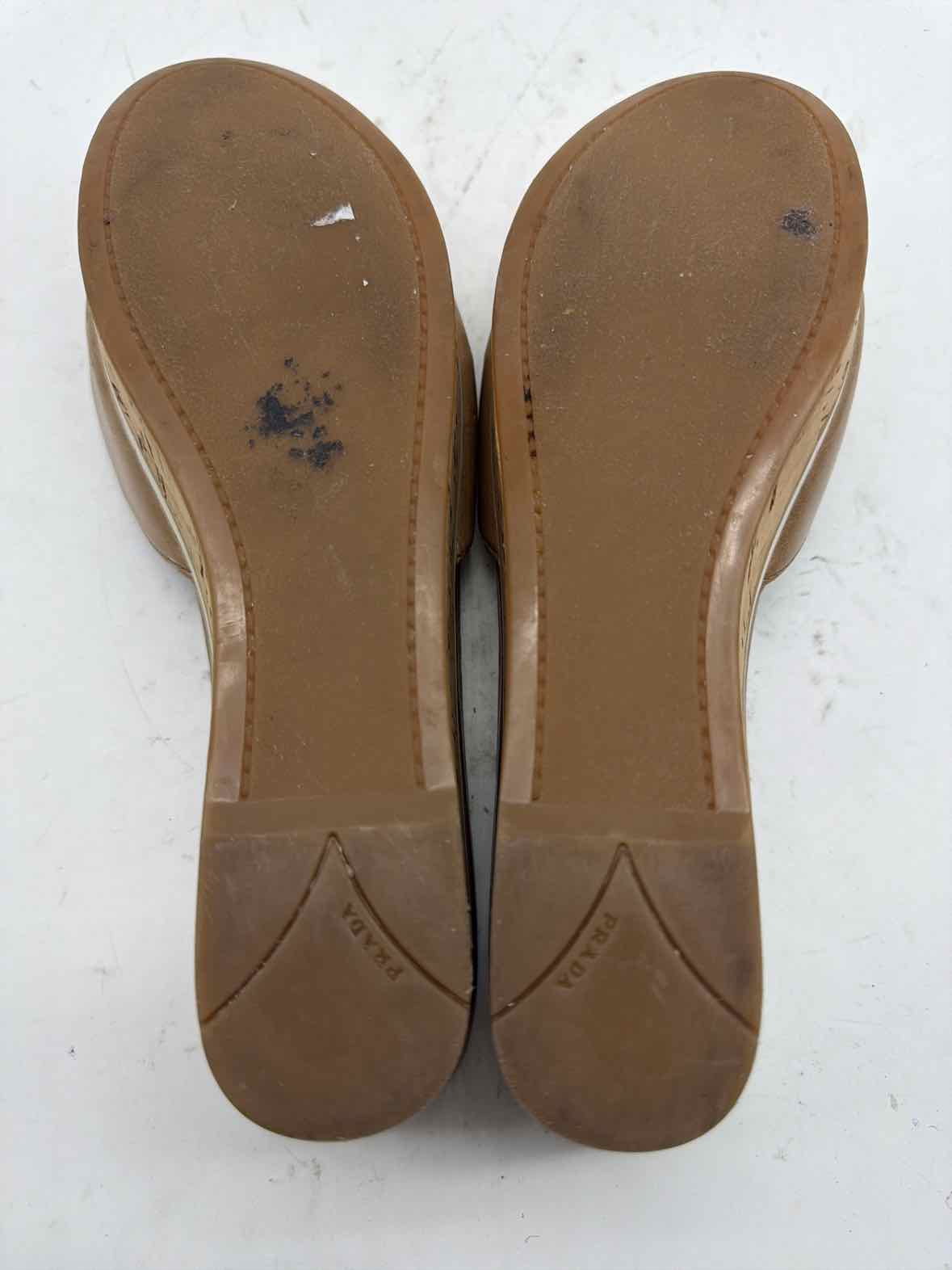 Pre-Owned Prada Tan Mule Heels | True Fashionistas.