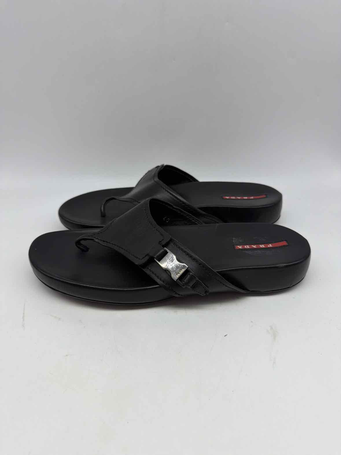 Pre-Owned Prada Black Size 39.5 Slingback Heels | True Fashionistas.