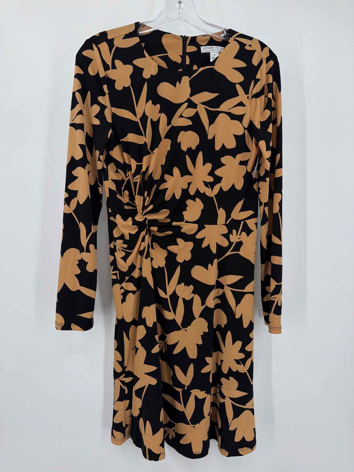 Pre-Owned London Times Black Size 6 Short Long Sleeve Dress | True Fashionistas.