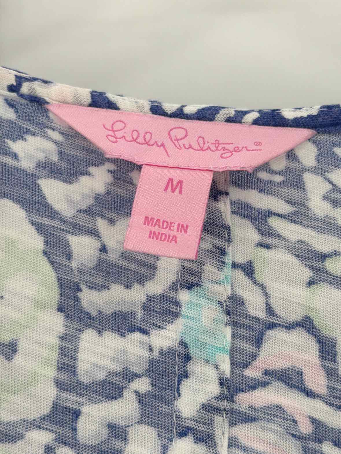 Pre-Owned Lilly Pulitzer Blue Size Medium Cardigan Blouse | True Fashionistas.