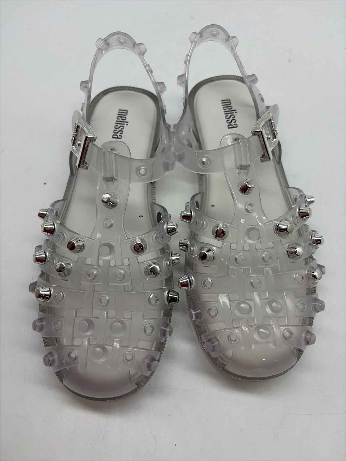 Pre-Owned Melissa White Size 7 Caged Sandals | True Fashionistas.