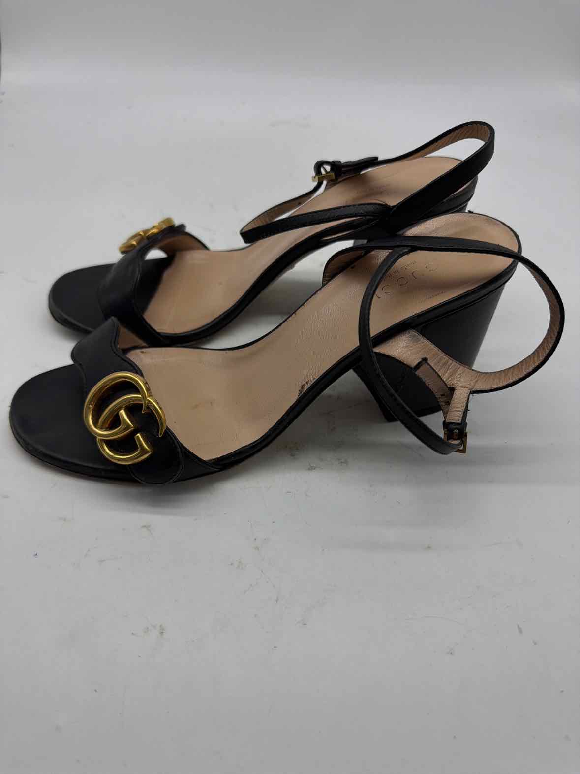 Pre-Owned Gucci Black Size 38 Block Heel Heels | True Fashionistas.