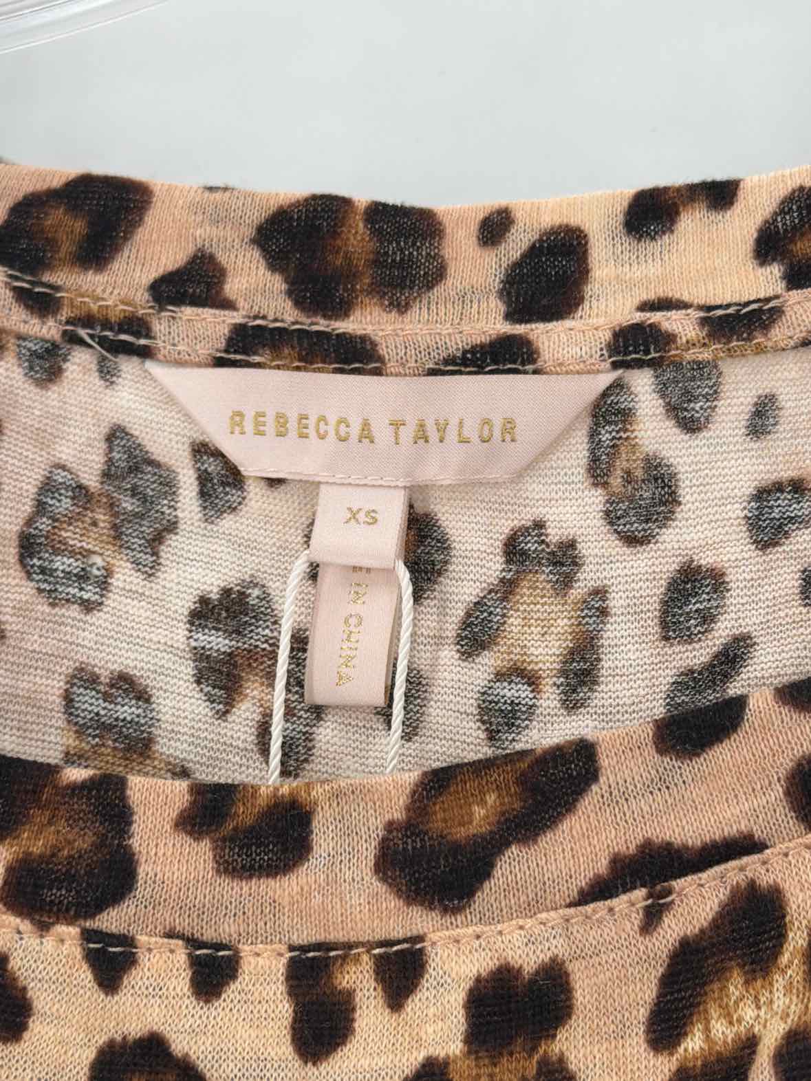 Pre-Owned Rebecca Taylor Tan Size XS Leopard Short Short Sleeve Dress | True Fashionistas.