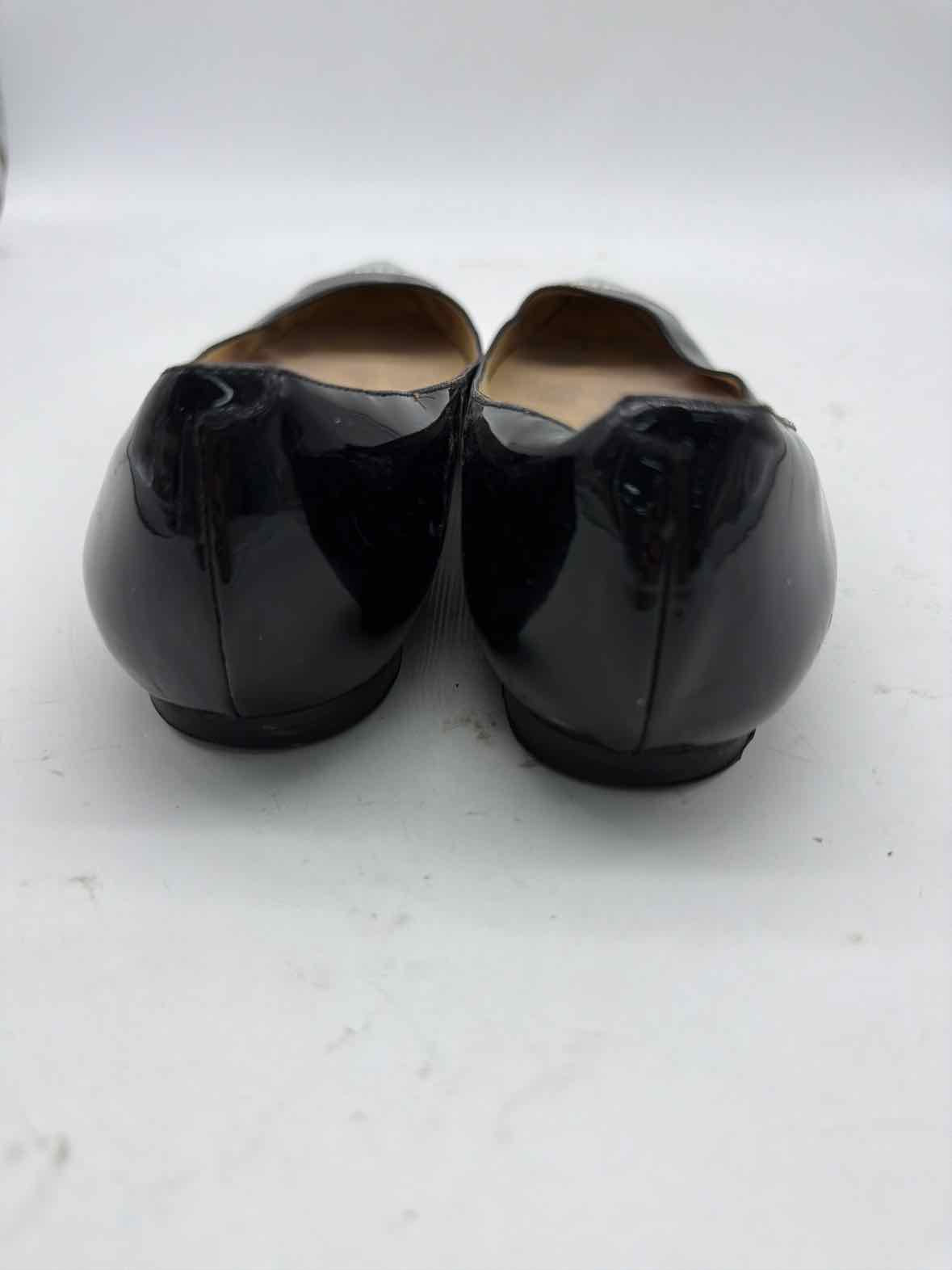 Pre-Owned Jimmy Choo Black Size 8.5 Slip On Flats | True Fashionistas.
