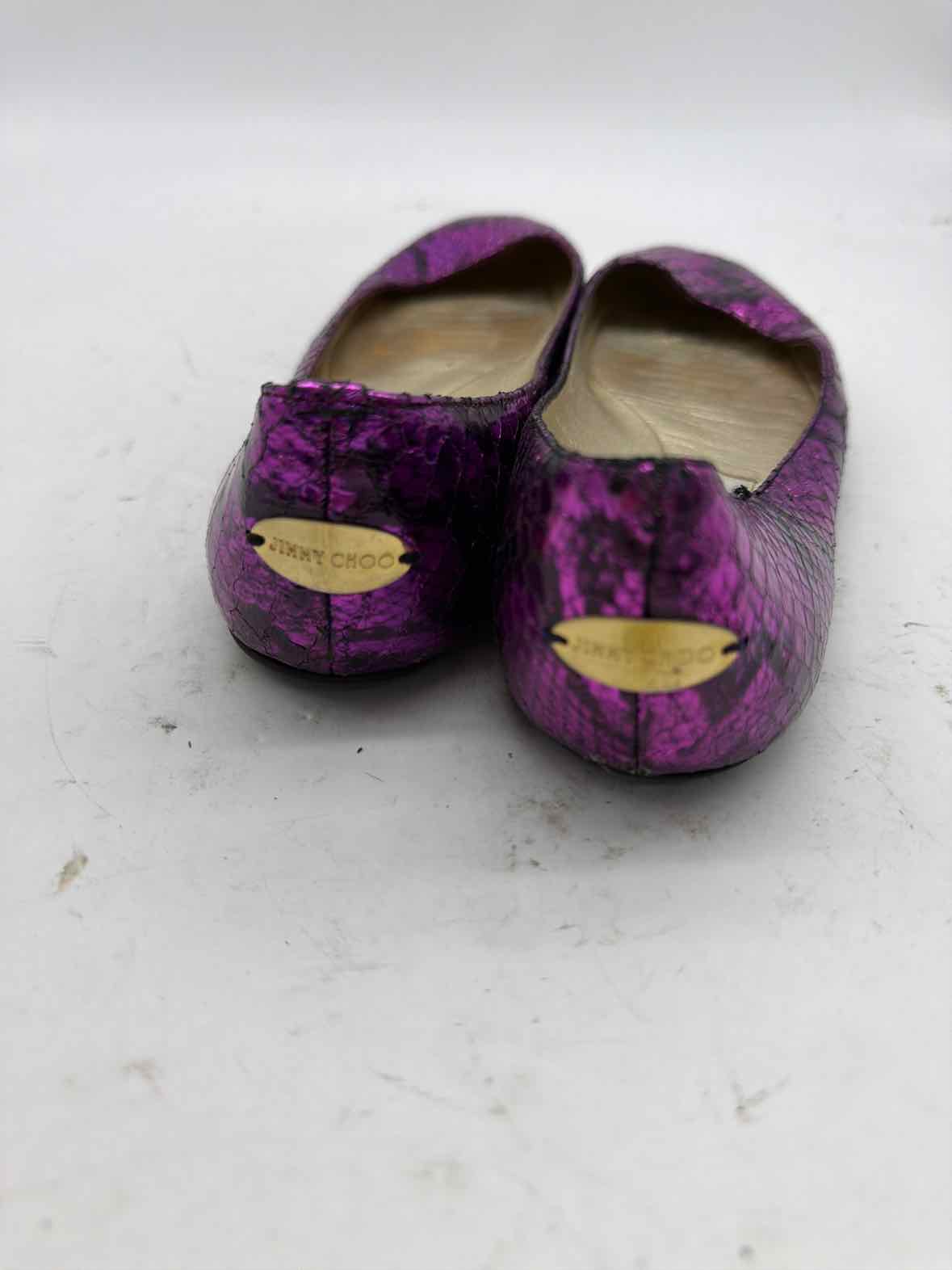 Pre-Owned Jimmy Choo Purple Size 6 Slip On Flats | True Fashionistas.