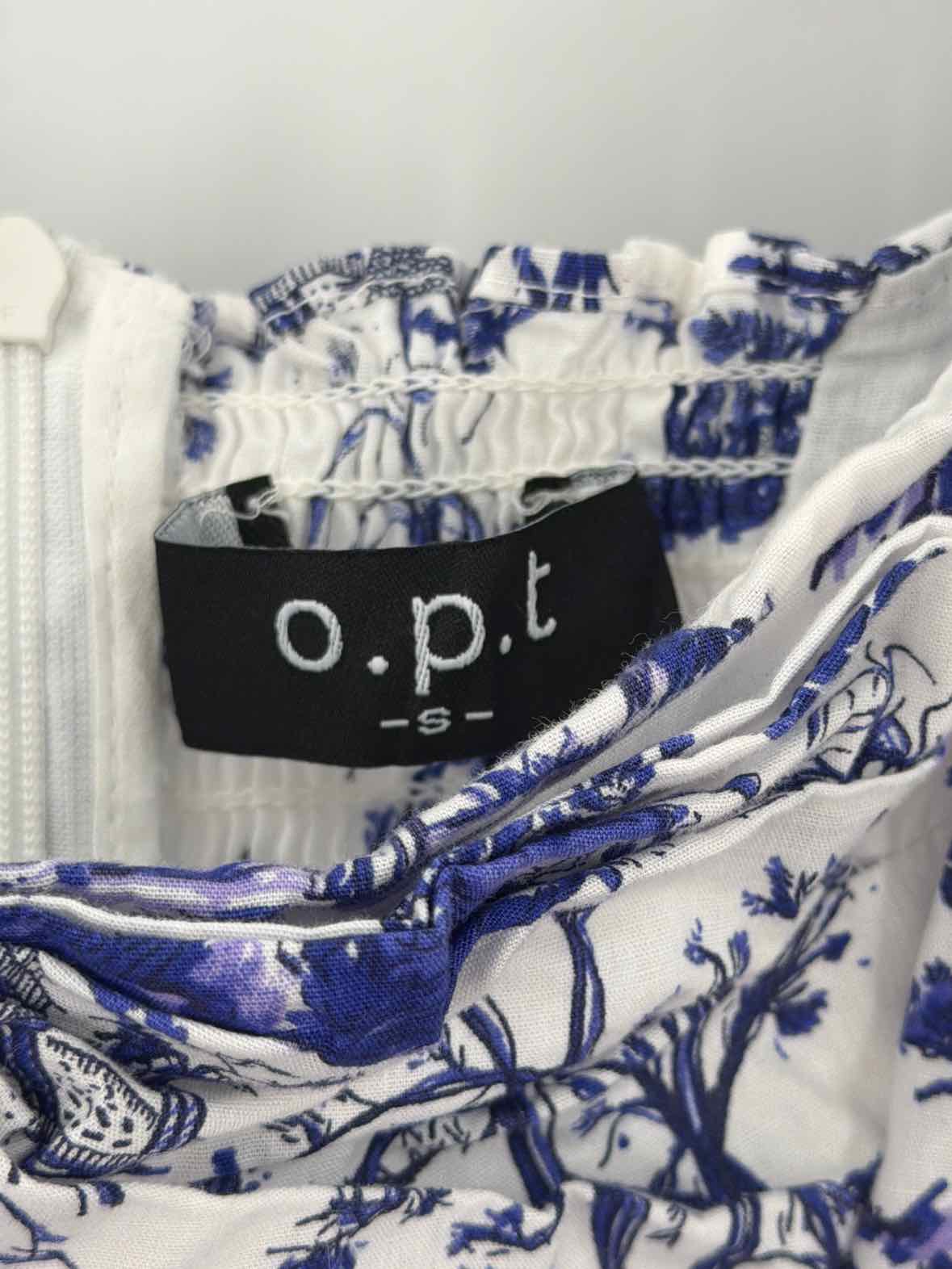 Pre-Owned O.P.T. Blue Size Small Long Short Sleeve Dress | True Fashionistas.