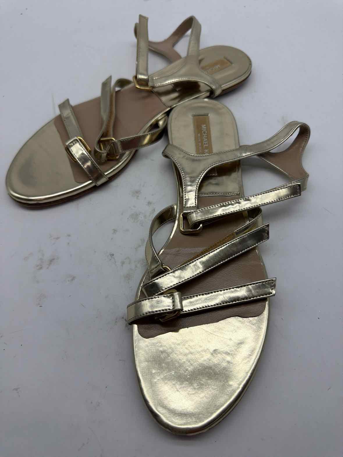 Pre-Owned Michael Kors Collection Gold Size 38.5 Strappy Sandals | True Fashionistas.