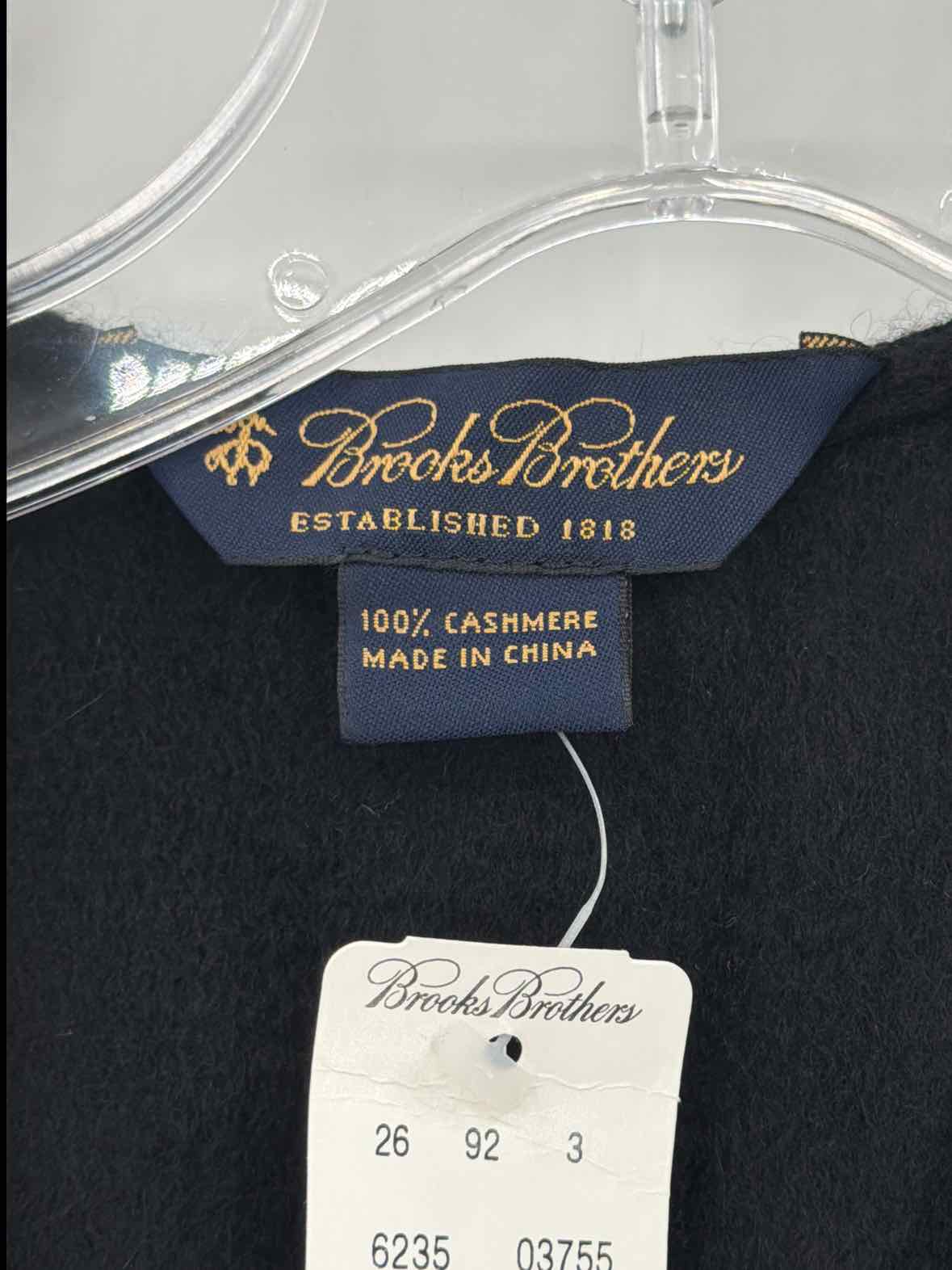 Pre-Owned Brooks Brothers Black Size One Size Cashmere Shawl Sweater | True Fashionistas.
