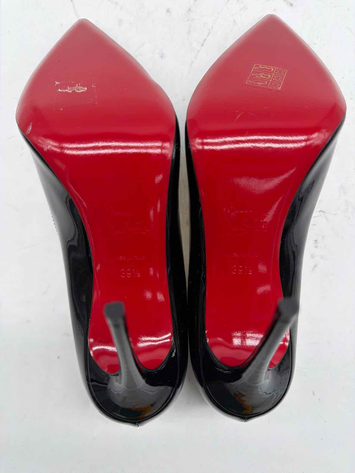 Pre-Owned Christian Louboutin Black Size 9.5 Patent Leather Pump Heels | True Fashionistas.