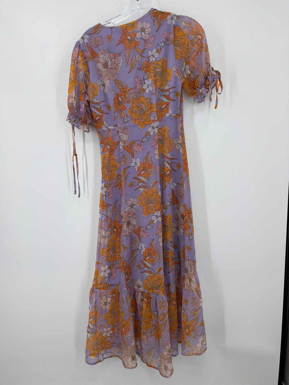 Pre-Owned ASTR Purple Size XS Long Short Sleeve Dress | True Fashionistas.