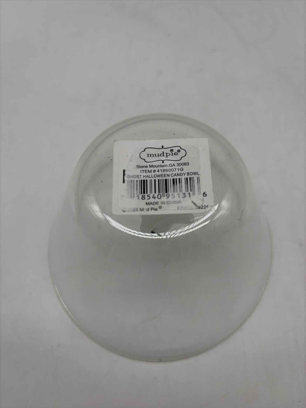 Mud Pie Clear Glass Ghost Candy Bowl Halloween | True Fashionistas.