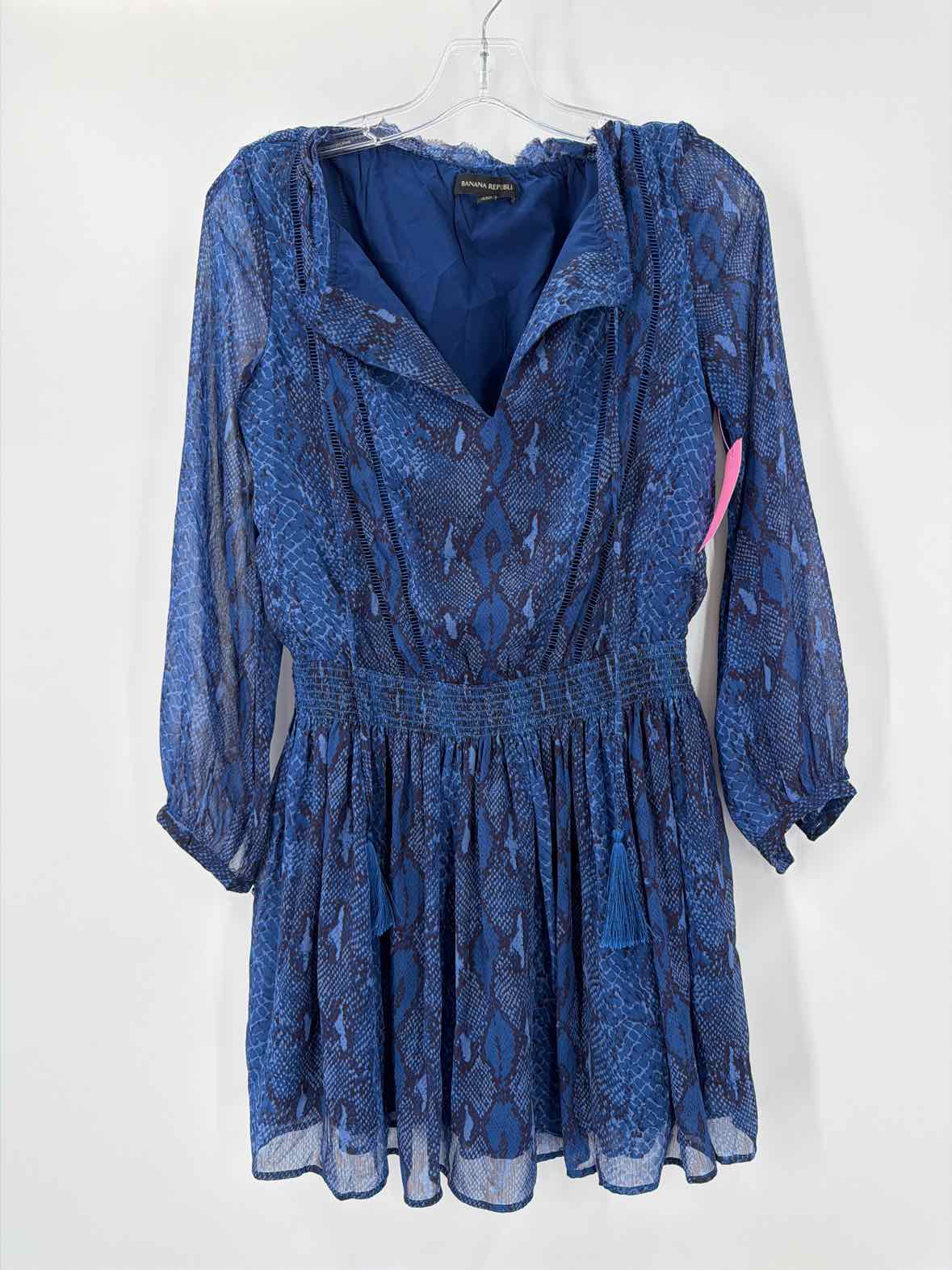 Pre-Owned Banana Republic Blue Size XXS Short Long Sleeve Dress | True Fashionistas.