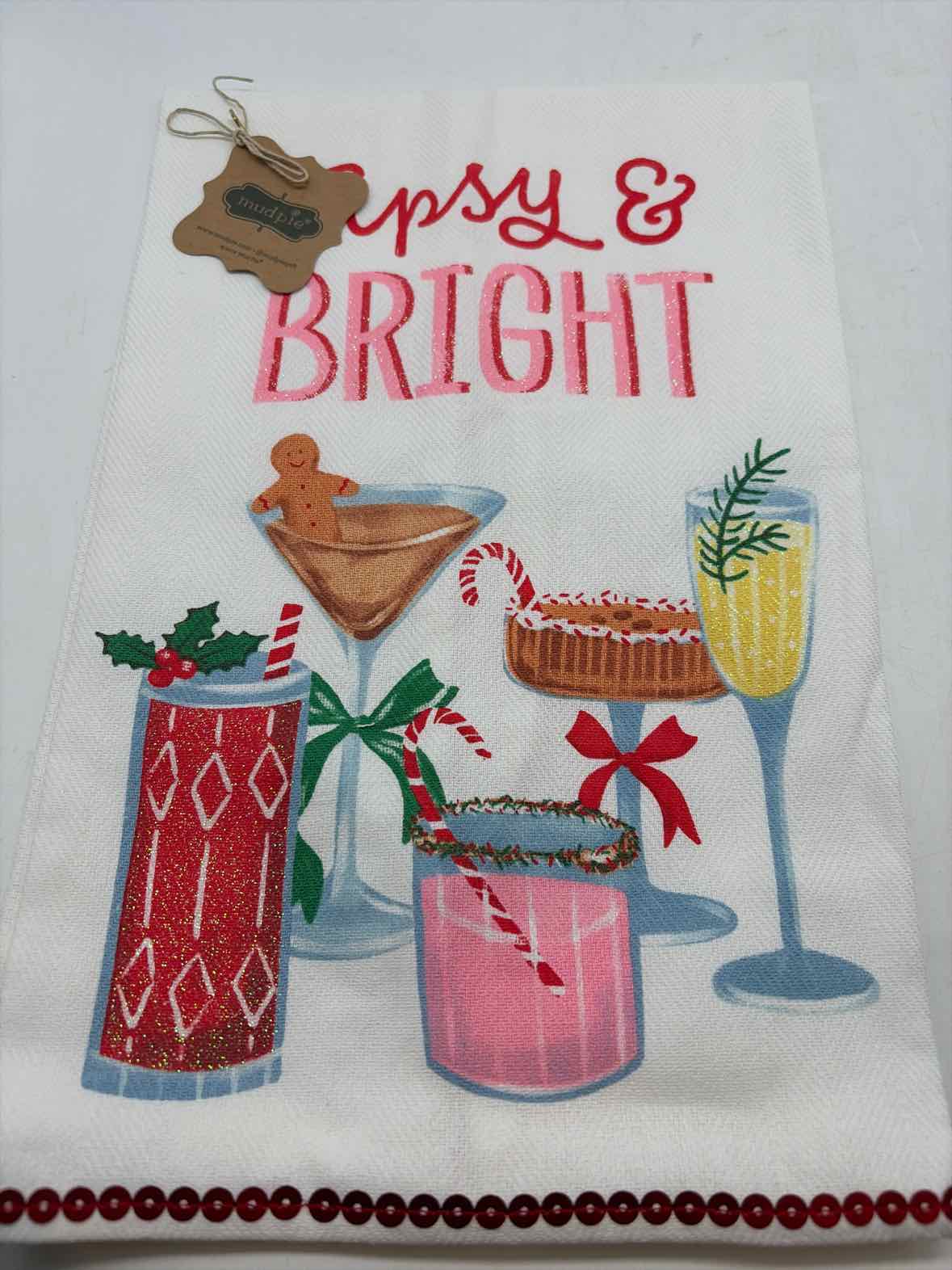 White Christmas Tipsy and Bright Towel | True Fashionistas.