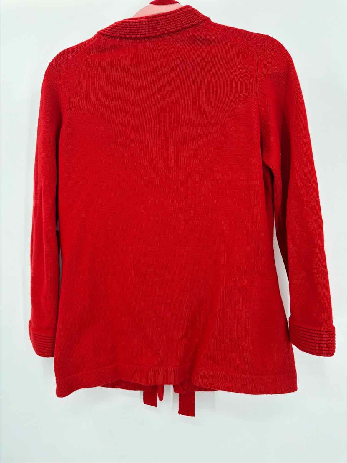 Pre-Owned Chanel Red Size 42/8 Cardigan Sweater | True Fashionistas.