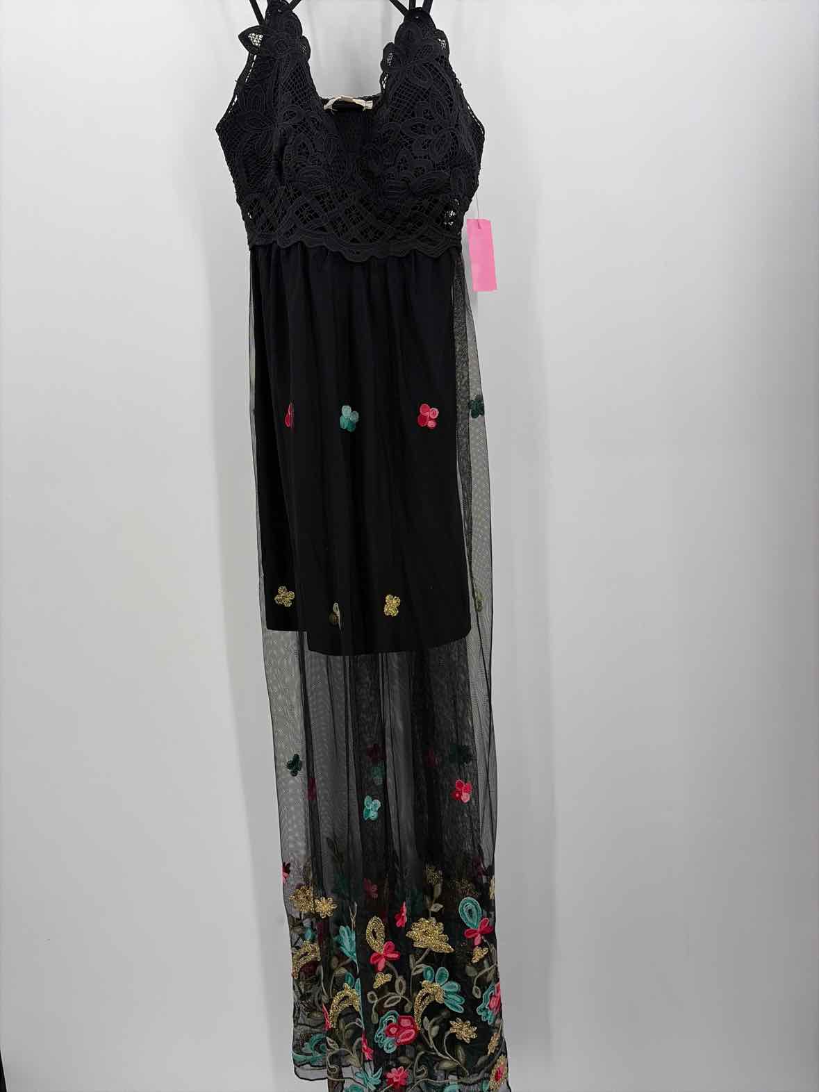 Pre-Owned Rebellion Again Black Size Small Maxi Sleeveless Dress | True Fashionistas.