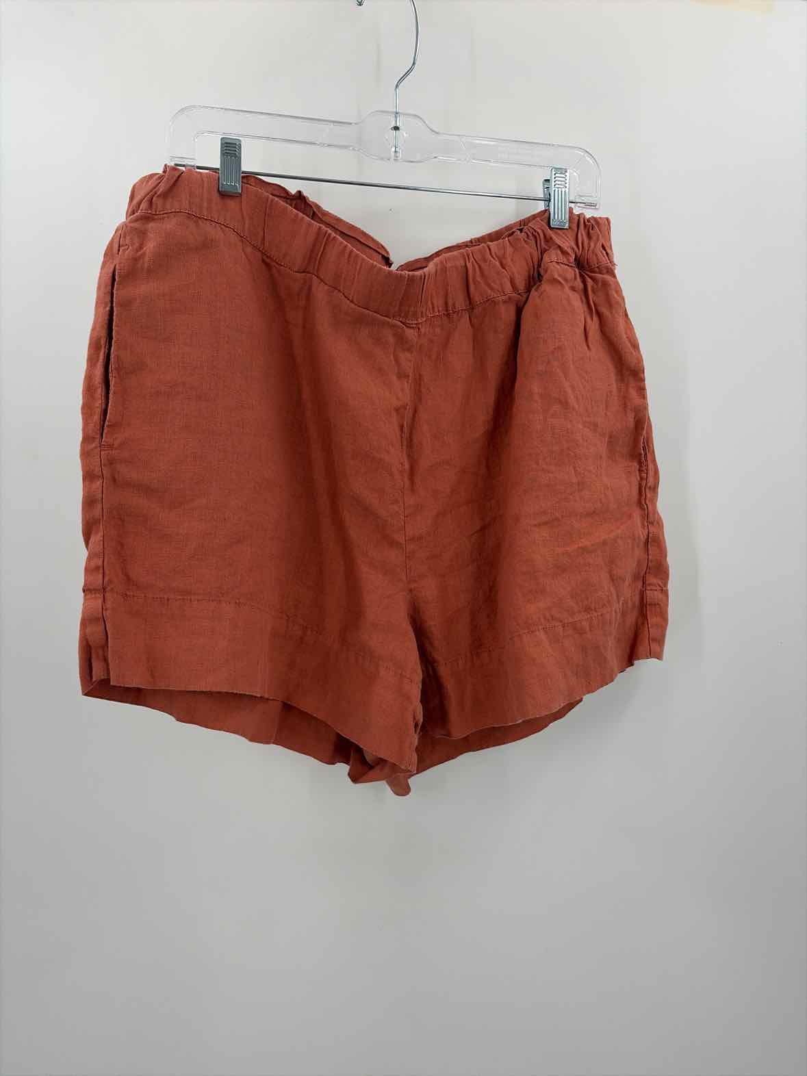 Pre-Owned Lou & Grey Orange Size Large Linen Basic Shorts | True Fashionistas.