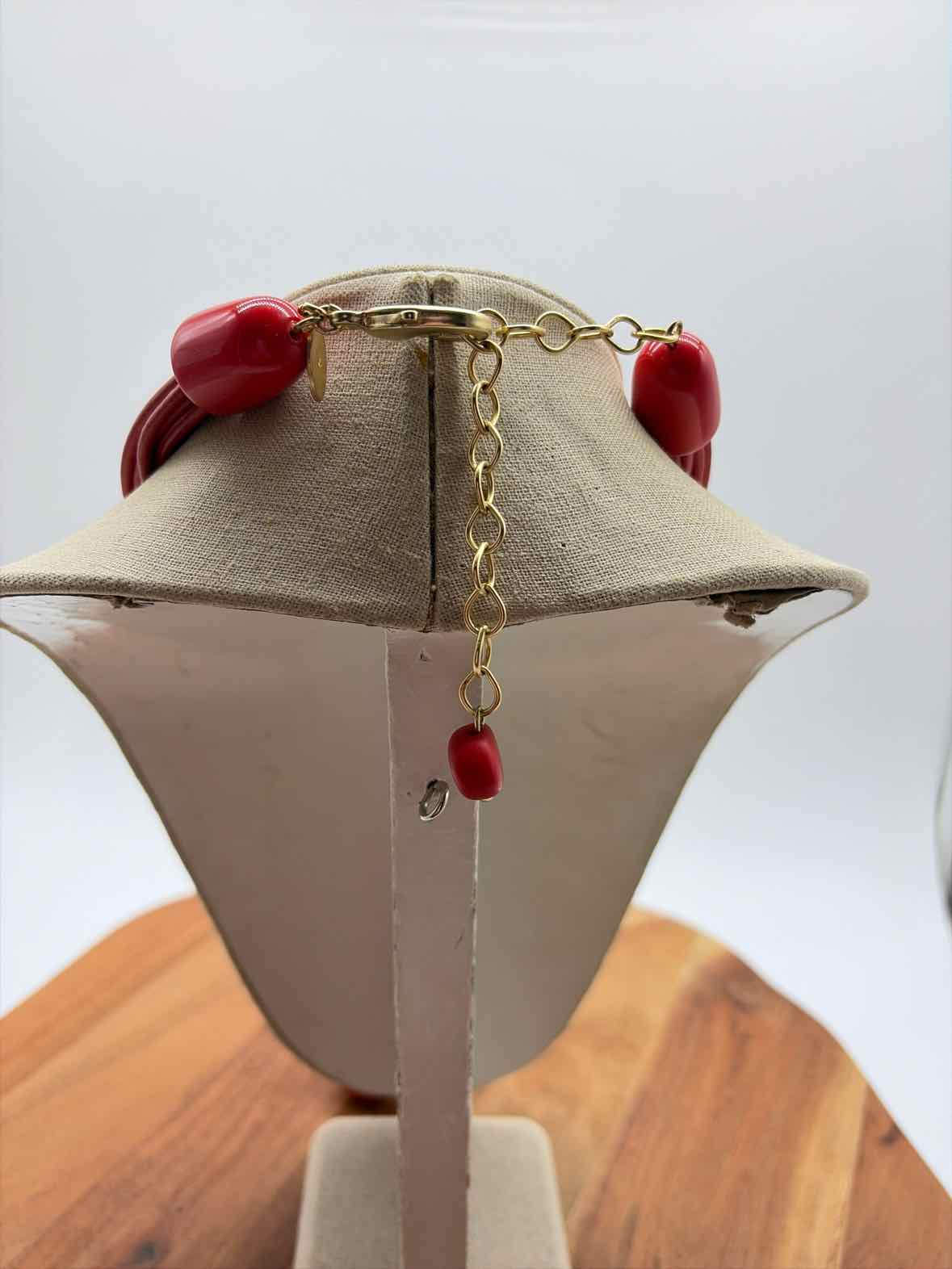 Chico's Red Multi Strand Statement Necklace | True Fashionistas.