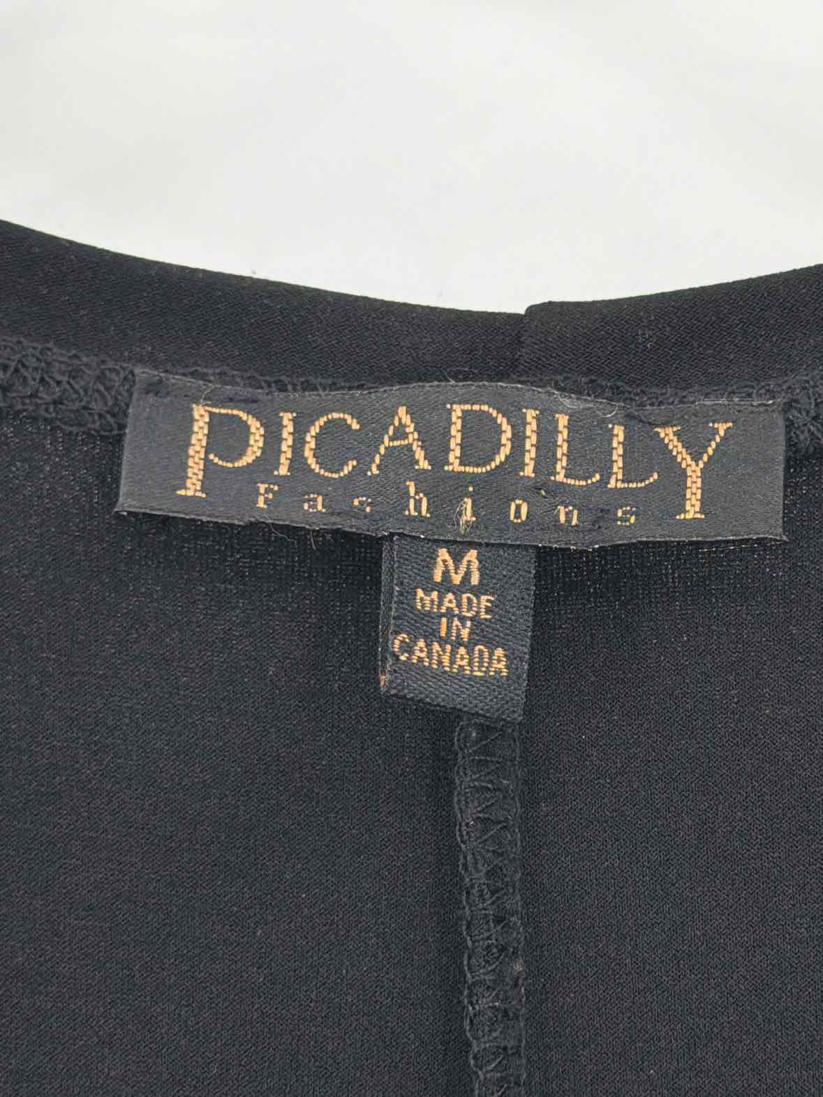 Pre-Owned Picadilly Black Size Medium Short Short Sleeve Dress | True Fashionistas.